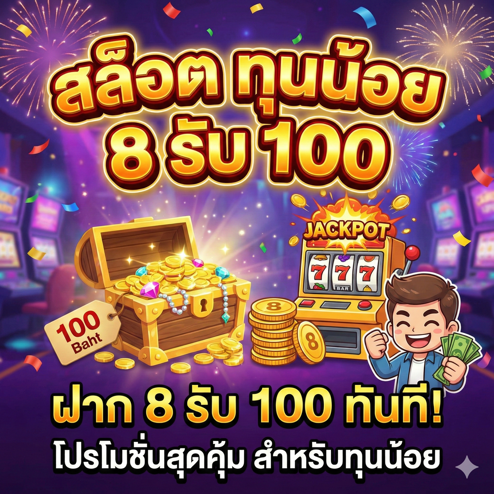 สล็อต ทุน น้อย 8 รับ 100