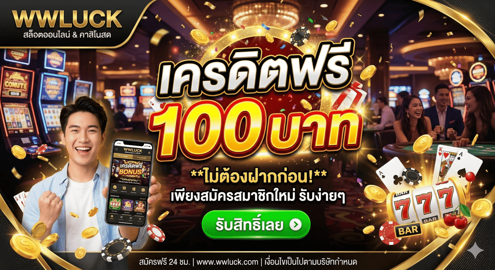 wwluck เครดิตฟรี 100 บาท