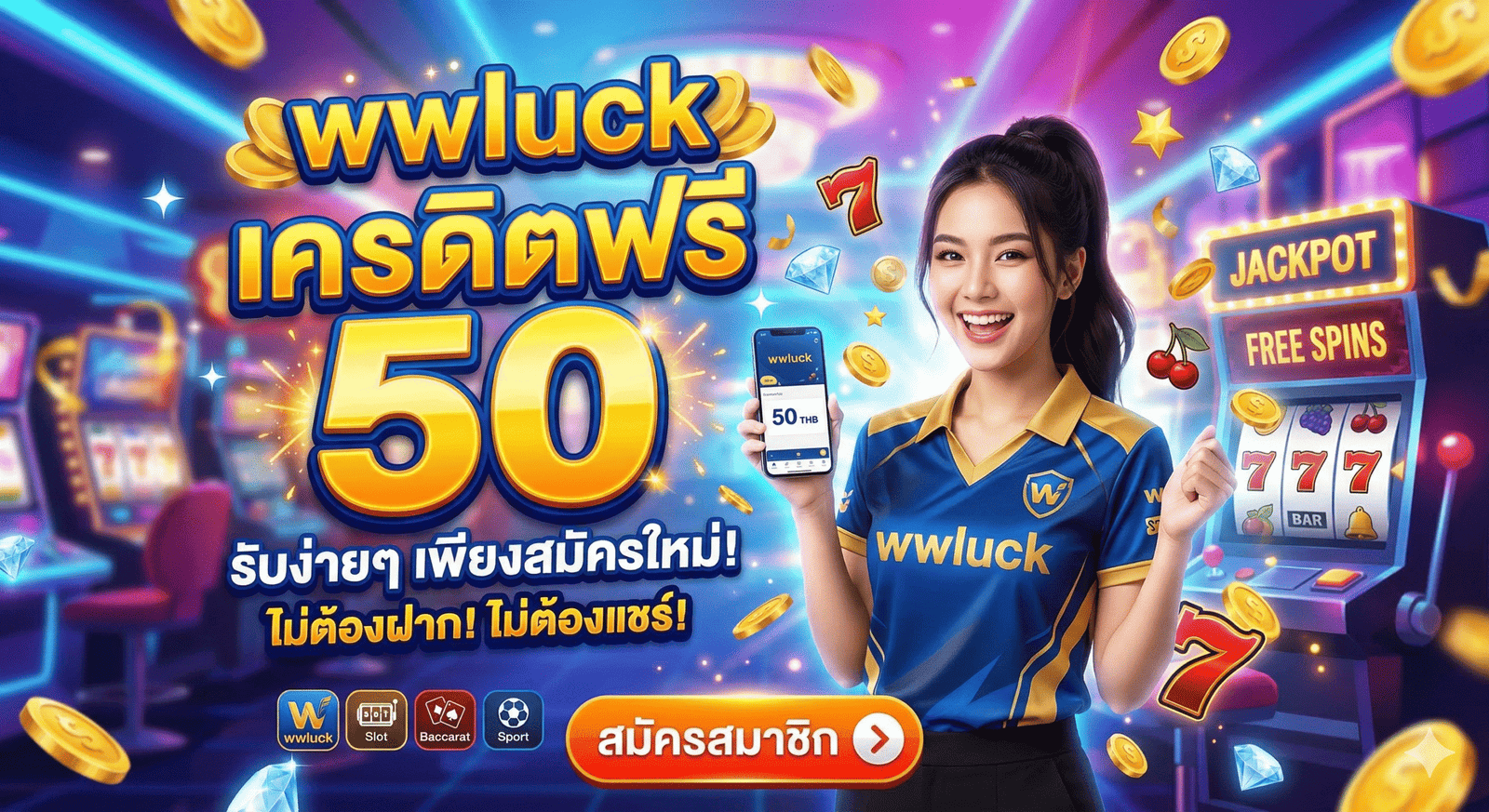 wwluck เครดิตฟรี 50