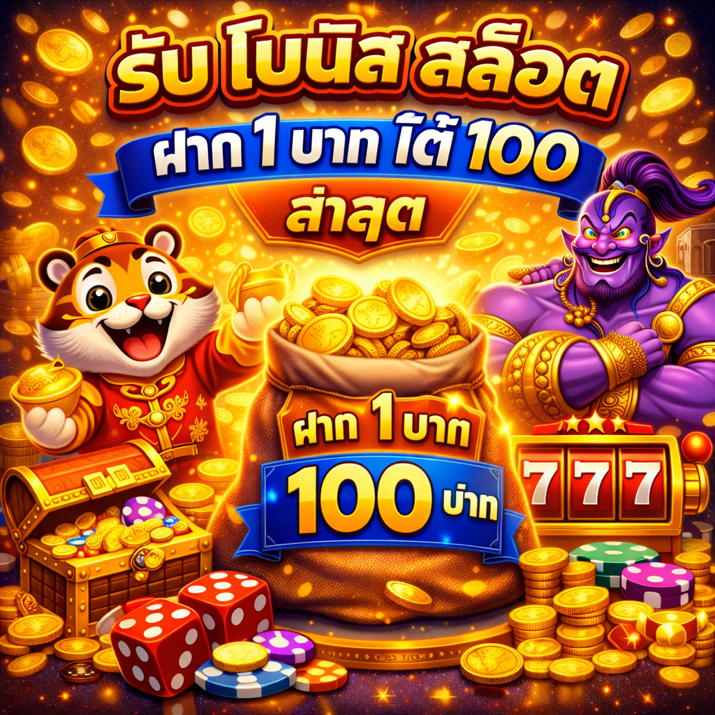 รับ โบนัส สล็อต ฝาก 1 บาท ได้ 100 ล่าสุด