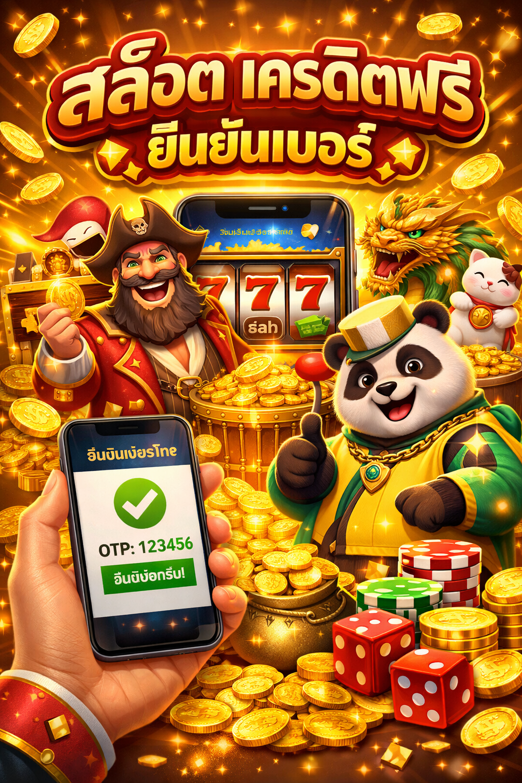 สล็อต เครดิตฟรี ยืนยันเบอร์