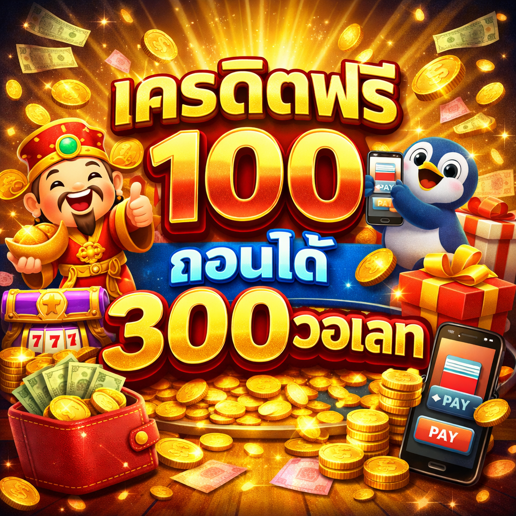 เครดิตฟรี 100 ถอนได้ 300วอเลท