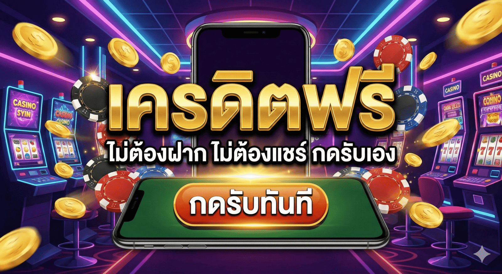 เครดิตฟรี ไม่ต้องฝาก ไม่ต้องแชร์ กดรับเอง