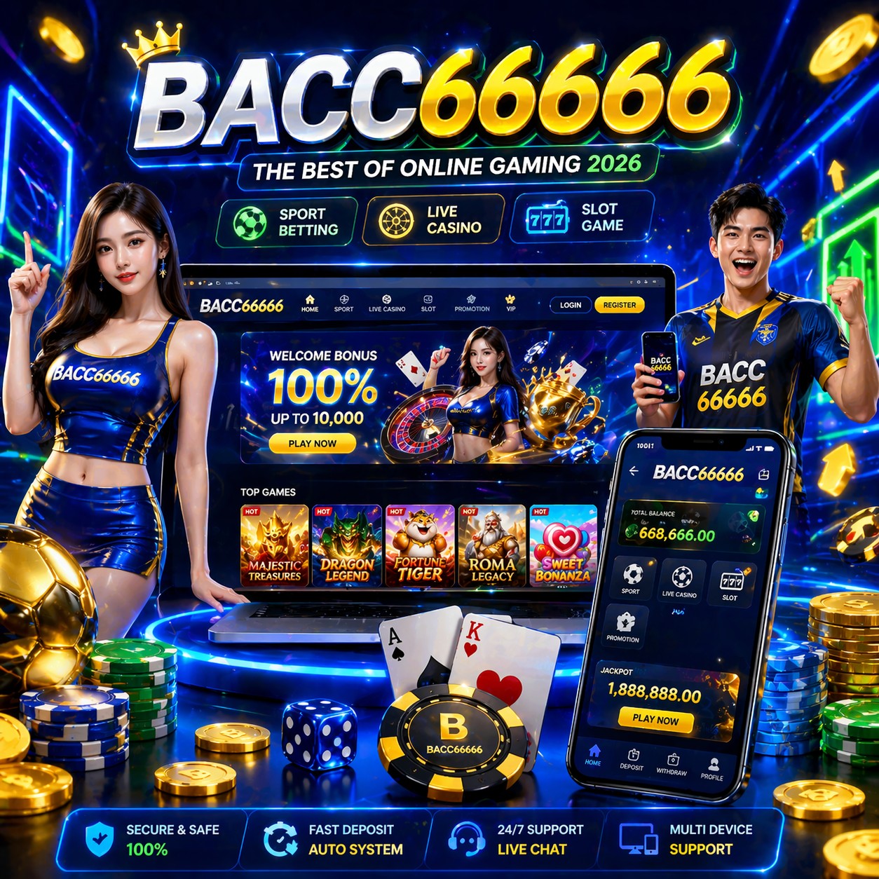 bacc66666 ครบวงจร เล่นง่าย แตกไว รองรับทุกระบบ ปี 2026