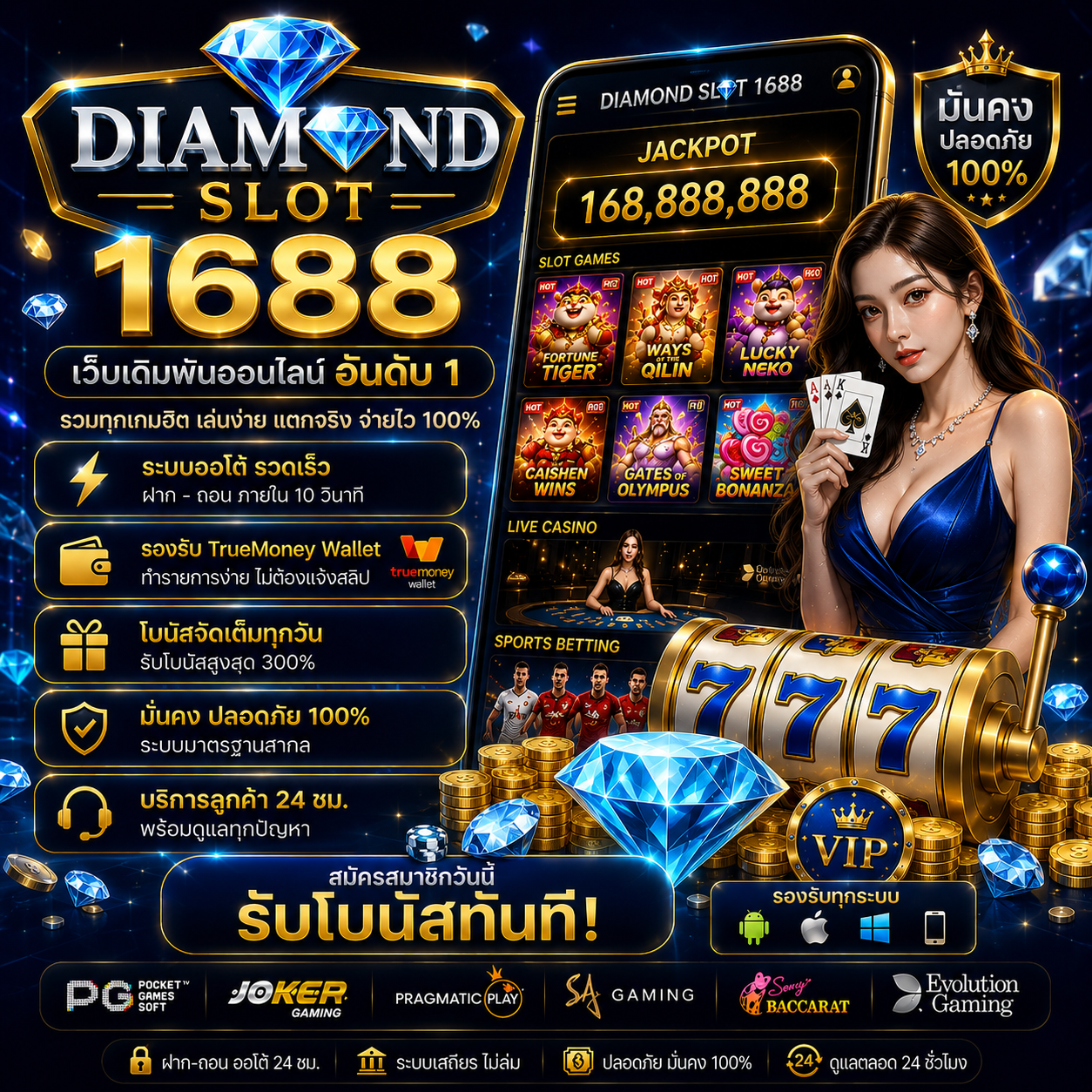 diamond slot 1688 ทำไมถึงกลายเป็นเว็บเดิมพันออนไลน์ยอดนิยม