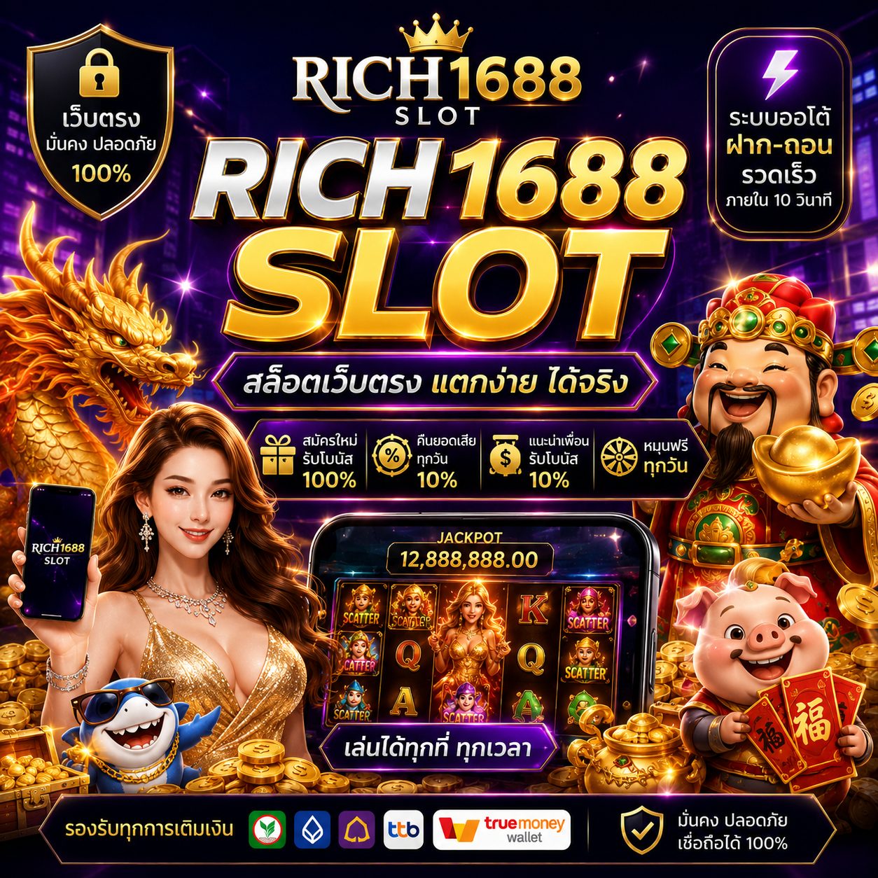 rich1688 slot เว็บสล็อตออนไลน์ยุคใหม่ เล่นง่าย โบนัสแน่น