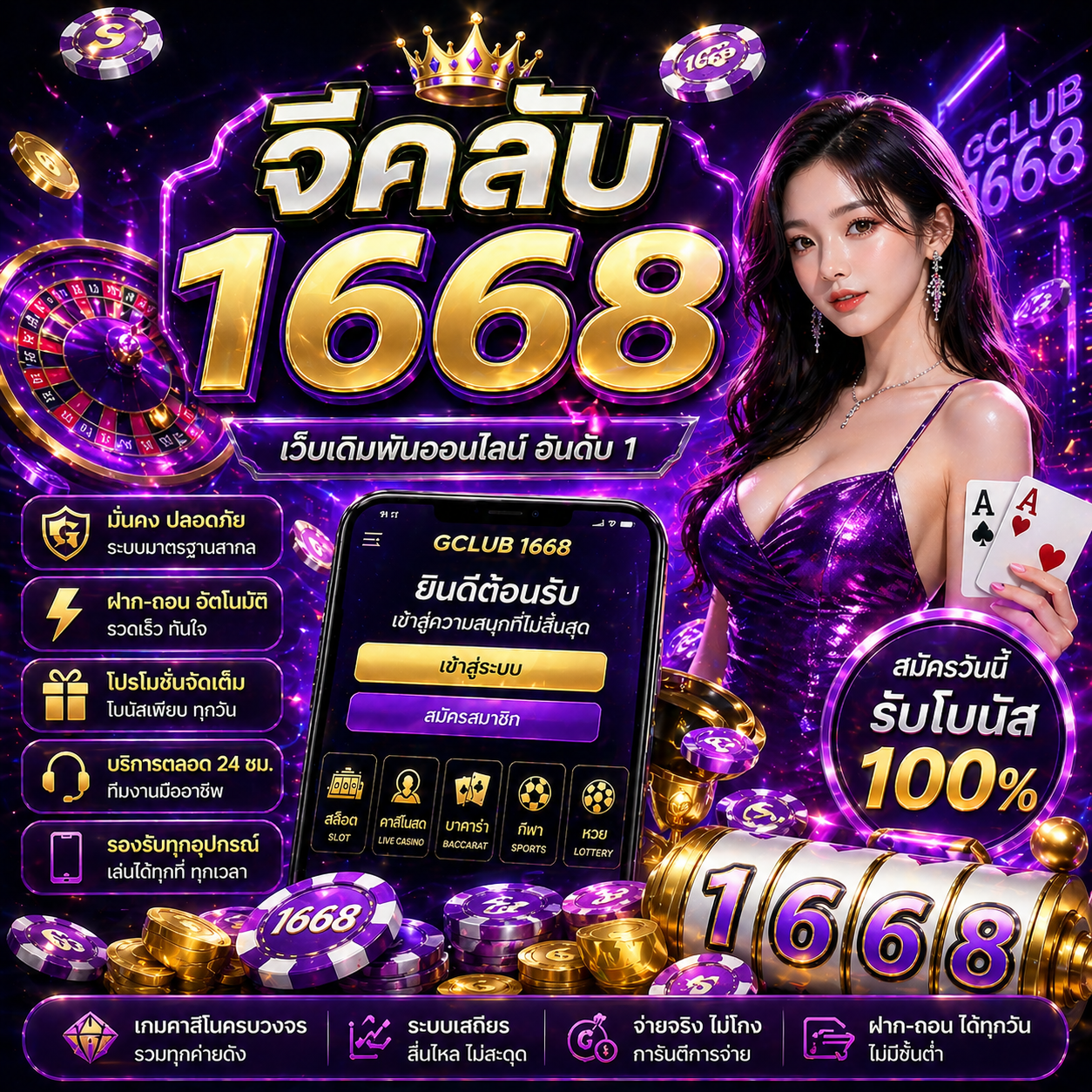 จีคลับ1668 เว็บเดิมพันออนไลน์ยุคใหม่ เล่นง่าย ระบบไว ครบจบในที่เดียว