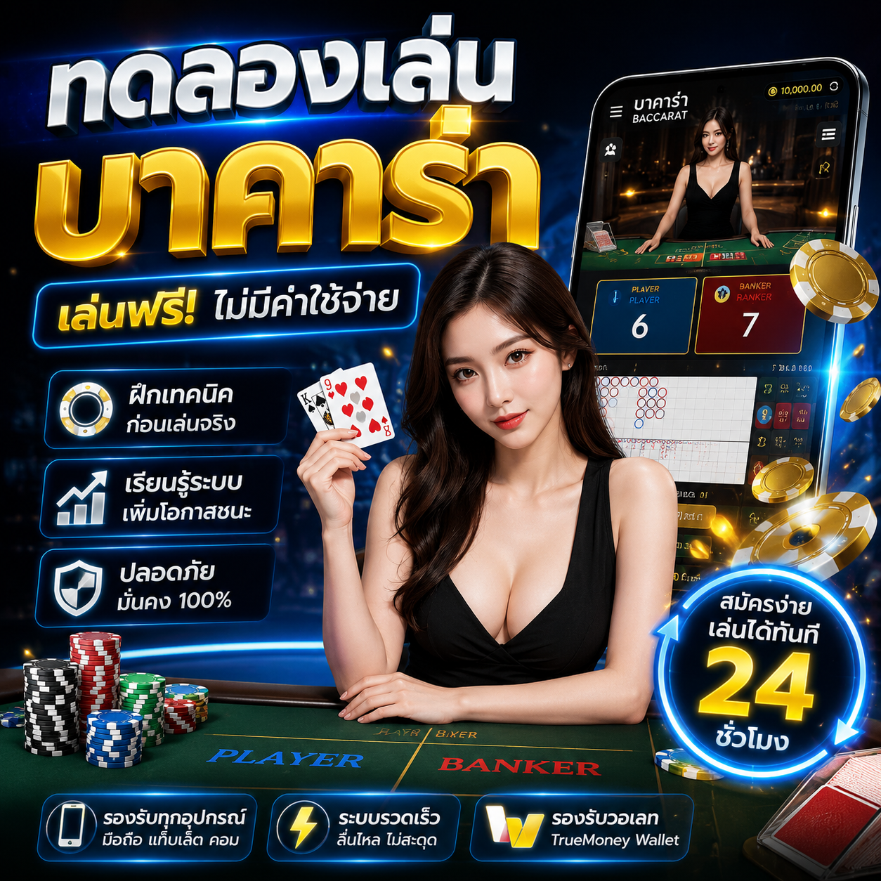 ทดลองเล่นบาคาร่า เป็นตัวเลือกยอดฮิตของนักเดิมพันยุคใหม่