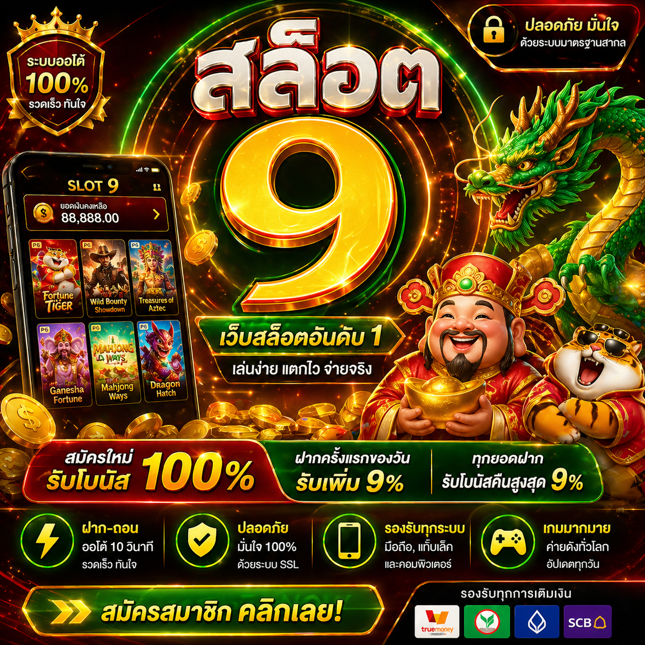 สล็อต 9 เว็บเกมสล็อตยุคใหม่ เล่นง่าย แตกไว