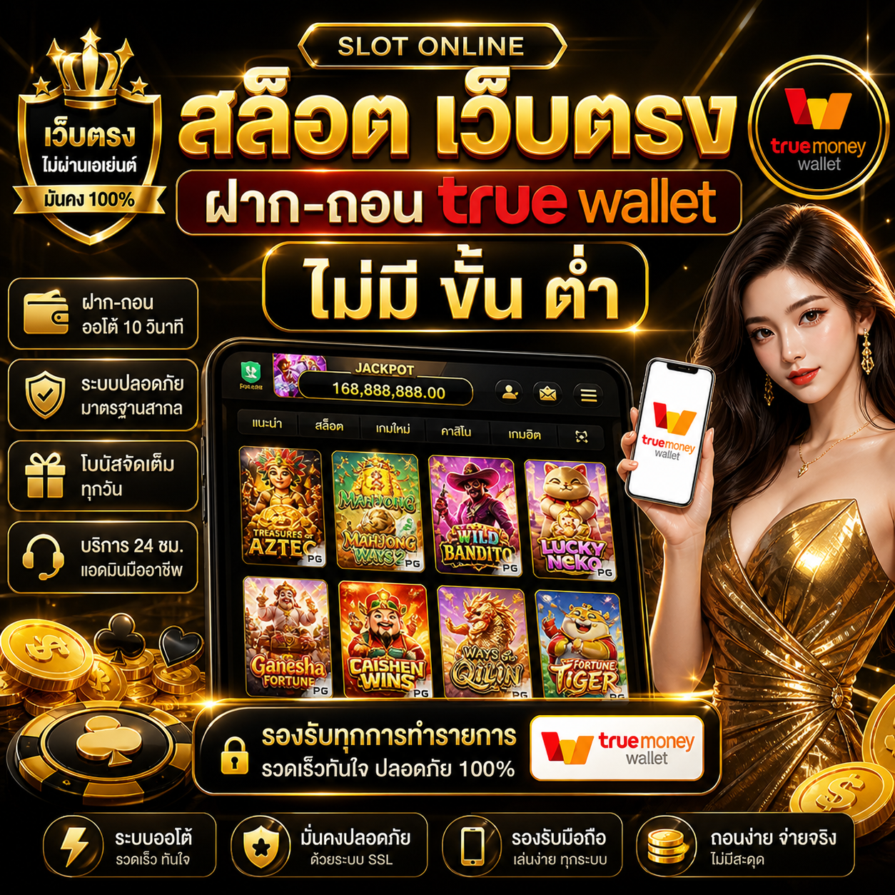 สล็อต เว็บตรง ฝาก-ถอน true wallet ไม่มี ขั้น ต่ํา ทางเลือกใหม่สายสล็อต