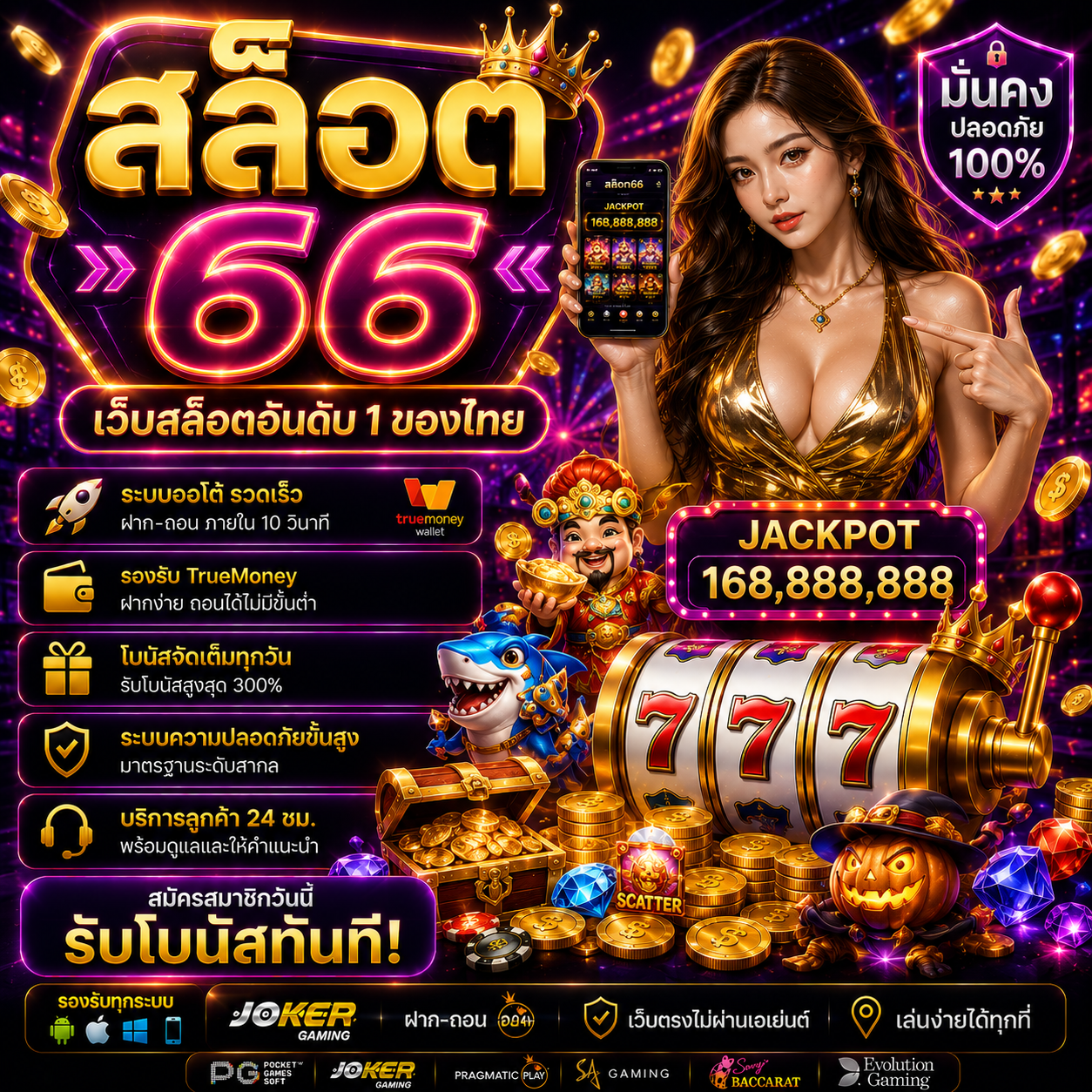 สล็อต66 เล่นง่าย โบนัสแตกไว ตอบโจทย์สายสล็อตยุคใหม่