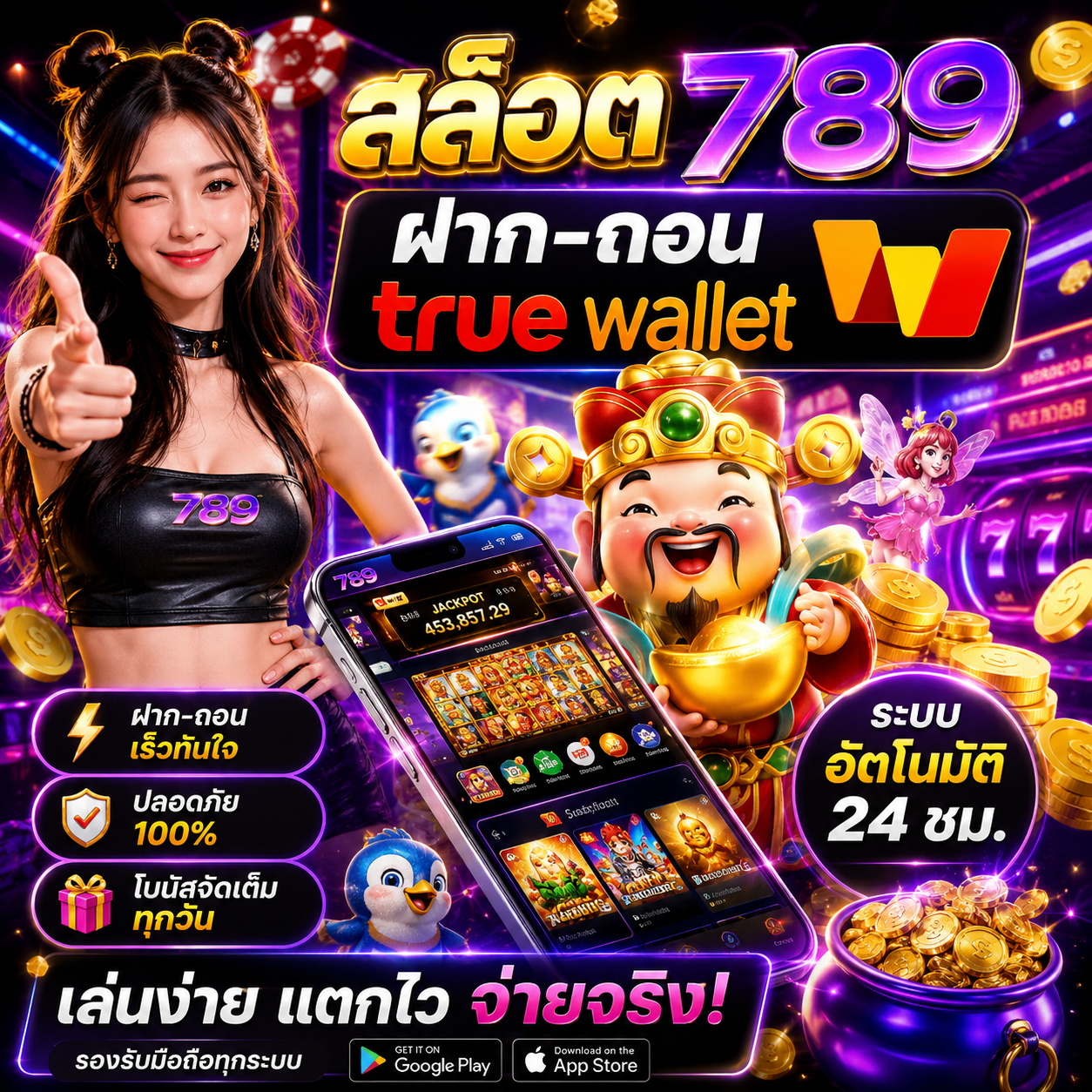 สล็อต789 ฝาก-ถอน true wallet เล่นง่าย จ่ายไว รองรับทุกไลฟ์สไตล์