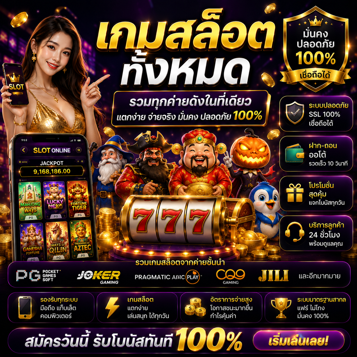 เกมสล็อตทั้งหมด รวมความสนุกของโลกสล็อตออนไลน์ยุคใหม่