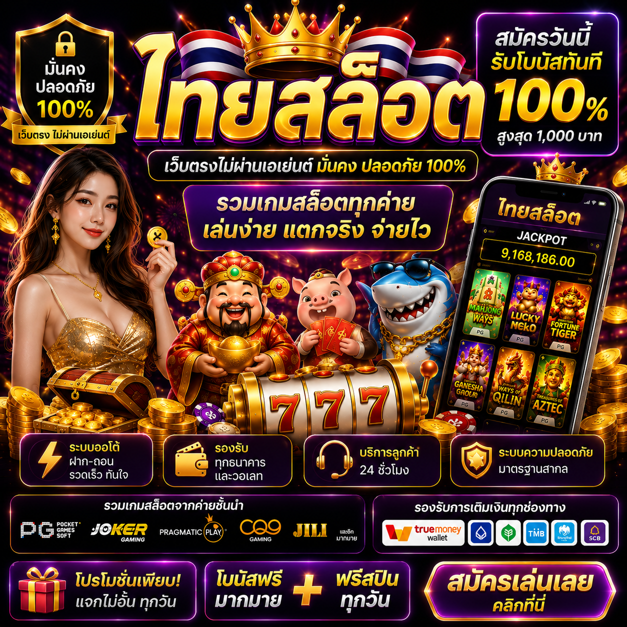 ไทยสล็อต เว็บเดิมพันออนไลน์ยอดนิยม เล่นง่าย